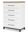 Dutton - Five Drawer Chest - Natural White