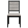 Elodie - Wood Dining Side Chair (Set of 2) - Gray And Black