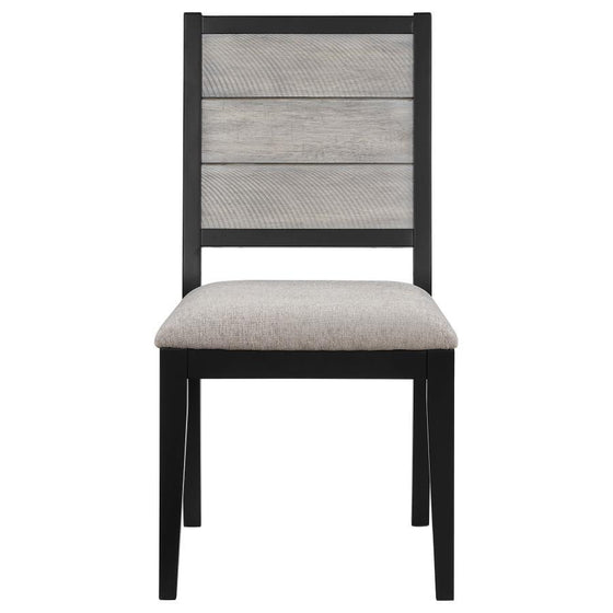 Elodie - Wood Dining Side Chair (Set of 2) - Gray And Black