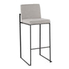 Fuji - High Back Barstool - Black Steel Legs