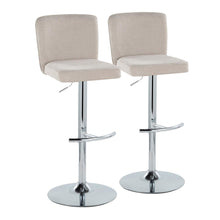  Henry - Adjustable Barstool With Swivel - Chrome Metal (Set of 2)