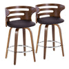 Cosi - 26" Fixed-Height Counter Stool (Set of 2) - Walnut Backrest