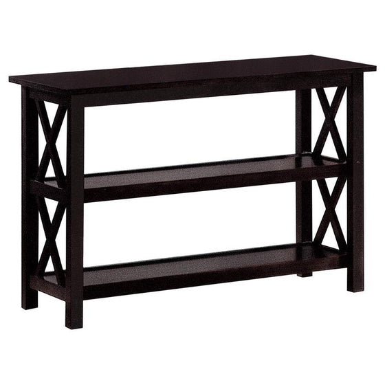 Rachelle - 2-Shelf Wood Entryway Console Table - Deep Merlot