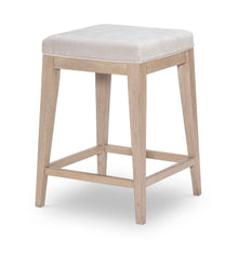  Edgewater Soft Sand - Upholstered Stool - Light Brown