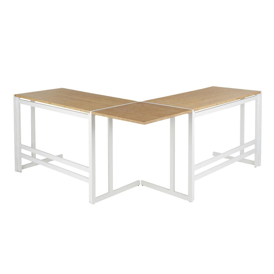 Roman - Office Desk L-Shaped Set - Beige