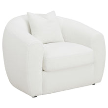  Isabella - Faux Sheepskin Upholstered Accent Chair Natural - Ivory