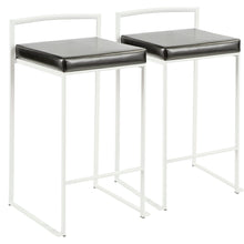  Fuji - Stackable Counter Stool - White Base (Set of 2)