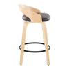 Grotto - 26" Fixed-Height Counter Stool (Set of 2) - Black & Natural Base