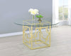 Starlight - Round Glass Top Metal Dining Table