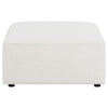 Freddie - Square Upholstered Ottoman - Pearl