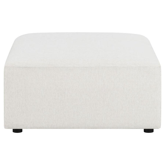 Freddie - Square Upholstered Ottoman - Pearl