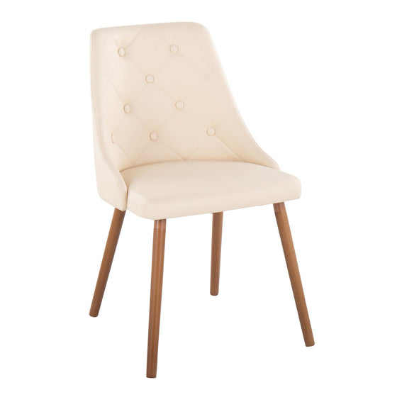 Giovanni - Chair (Set of 2) - Walnut And Cream