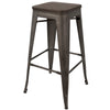 Mustang - 26" Fixed-Height Counter Stool With Swivel - Walnut Wood (Set of 2)