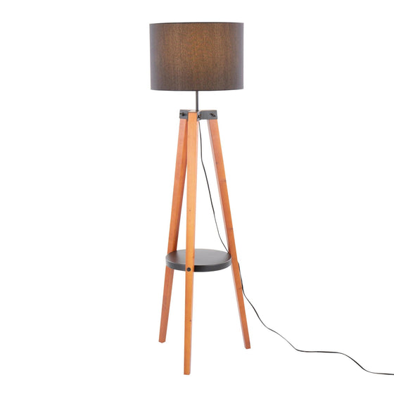 Compass - Shelf 58.5" Wood Floor Lamp