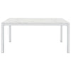 Athena - Rectangular Faux Marble Dining Table - Chrome