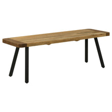  Maverick - Wood Dining Bench - Natural Mango And Black