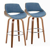 Fabrizzi - 30" Fixed-height Barstool (Set of 2) - Blue