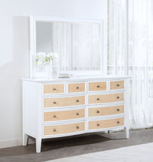  Bexhill - 10-Drawer Dresser And Mirror - White