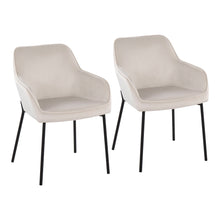  Daniella - Dining Chair - Black Steel And Cream Velvet (Set of 2)