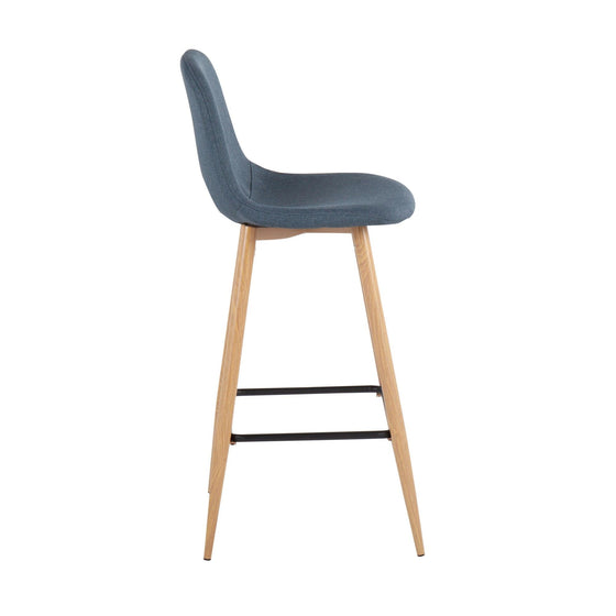 Pebble - Barstool Metal And Fabric (Set of 2)