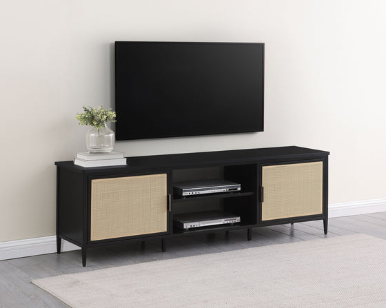 Amherst - 2-Door 70" Metal TV Stand Media Console - Black