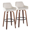 Daniella - 30" Fixed-Height Barstool (Set of 2) - Brown Base