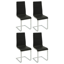  Broderick - Upholstered Dining Side Chair Black (Set of 4) - Black / White High Gloss