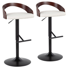  Grotto - Adjustable Barstool (Set of 2) - Black Base