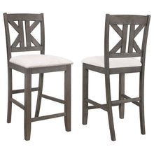  Athens - Wood Counter Chair With Cushion (Set of 2) - Barn Gray