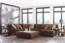  Mammoth - 3 Piece Sectional With Cocktail Ottoman (RSF Chaise) - Chocolate