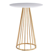  Canary - Counter Table - Gold Steel And White Wood - 36"