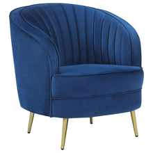  Sophia - Upholstered Channel Tufted Barrel Accent Chair