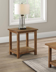  Payne - Wood End Table with Shelf