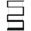 Emelle - 4-Shelf Glass Panel Bookshelf