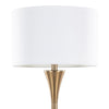 Kona - 31" Polyresin Table Lamp - Matte Black Polyresin, Brass And Natural Linen Shade from Grandview Gallery (Set of 2)