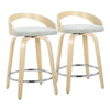 Grotto - 24" Fixed-Height Counter Stool (Set of 2) - Natural Base