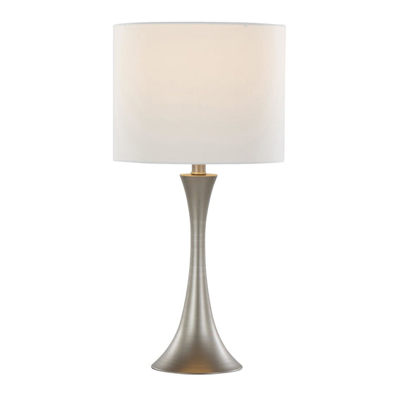 Lenuxe - 24" Metal Table Lamp (Set of 2) - White