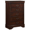 Louis Philippe - 5-Drawer Chest (Sturdy) - Cherry