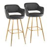 Margarite - 30" Fixed-Height Barstool - Gold Metal (Set of 2)