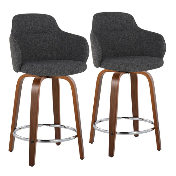 Boyne - 24" Counter Stool (Set of 2) - Wood Base