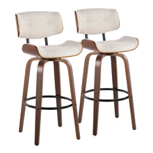  Lombardi - 30" Fixed-Height Barstool (Set of 2) - Walnut Base