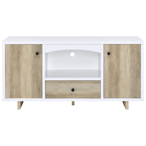 Dalton - 2 Door Storage Credenza - White And Distressed Pine