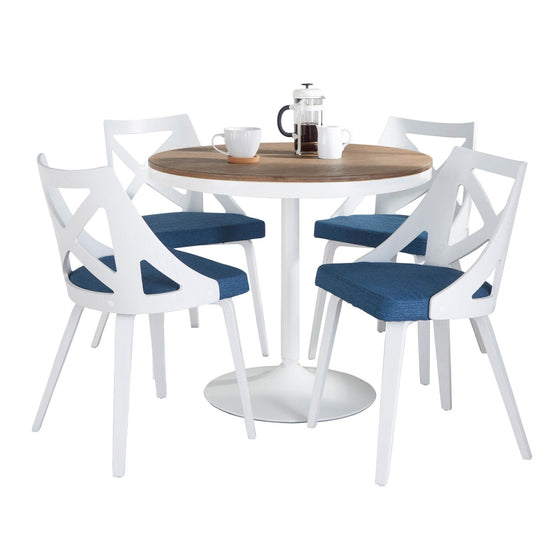 Dakota - Charlotte Dining Set - White Metal