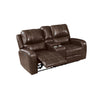 Linton - Leather Console Loveseat With Power Footrest