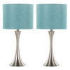 Lenuxe - 24" Metal Table Lamp (Set of 2) - Steel Base