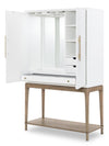 Melrose - Bar Console - Cloud White And Desert Oak