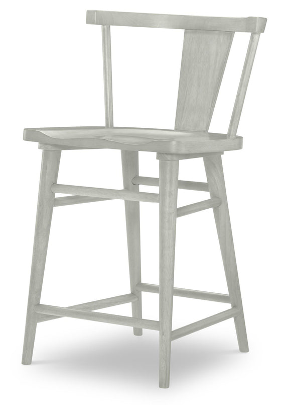 XXX's And OOO's - Counter Height Splat Back Chair - Bellflower