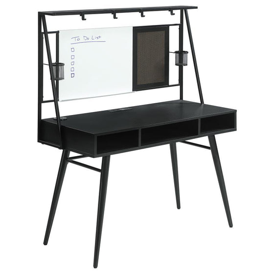 Jessie - Writing Desk With Whiteboard And USB - Black