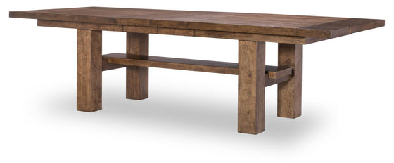 Artisan's Place - Complete Trestle Dining Table - Vintage Pine Ironwood