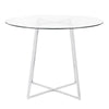 Cosmo - Dining Table - Chrome And Clear Tempered Glass Top